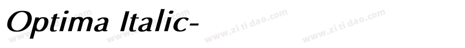 Optima Italic字体转换